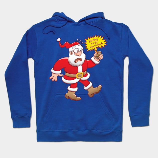 Santa Claus has lots of new friends just before Christmas! Hoodie by zooco